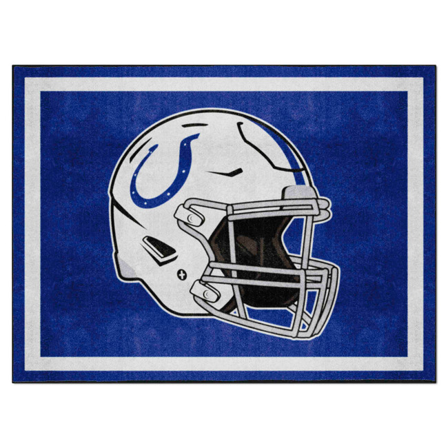 Indianapolis Colts 8ft. x 10 ft. Plush Area Rug Colts Helmet Logo