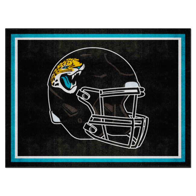 Jacksonville Jaguars 8ft. x 10 ft. Plush Area Rug Jaguars Helmet Logo