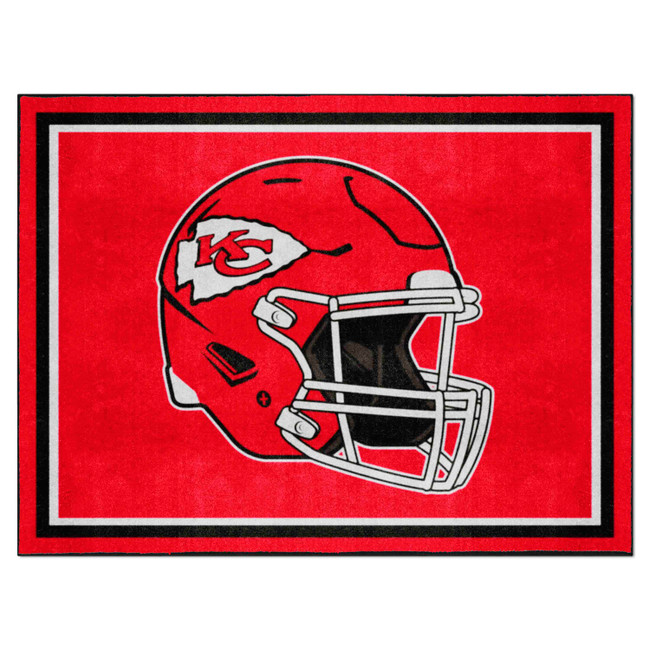 Kansas City Chiefs 8ft. x 10 ft. Plush Area Rug Chiefs Helmet Logo