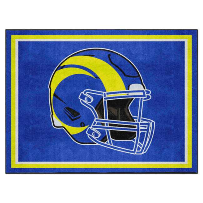 Los Angeles Rams 8ft. x 10 ft. Plush Area Rug Rams Helmet Logo