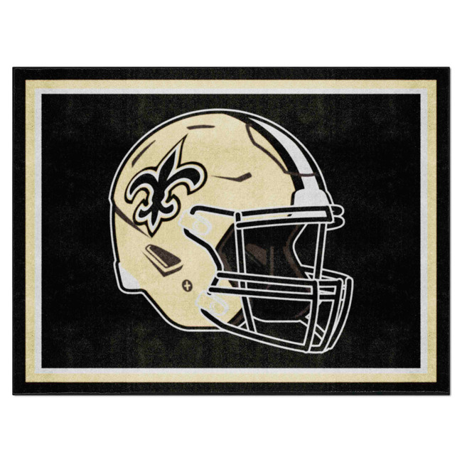 New Orleans Saints 8ft. x 10 ft. Plush Area Rug Saints Helmet Logo