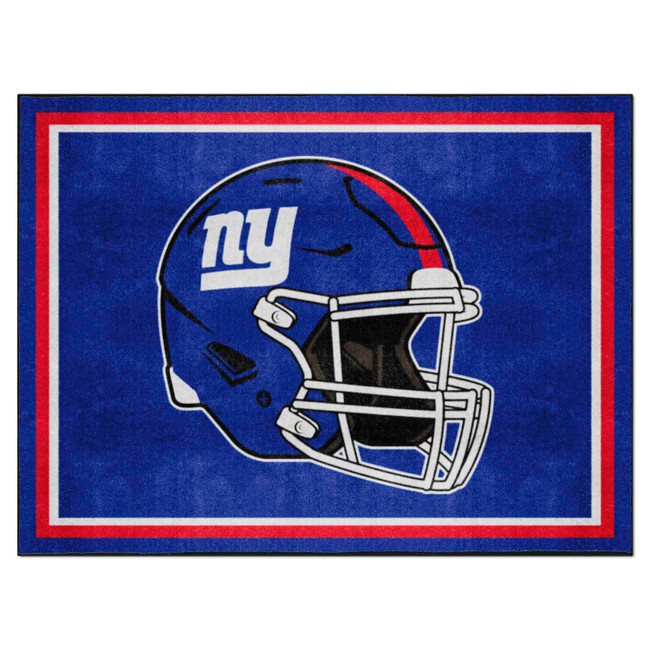 New York Giants 8ft. x 10 ft. Plush Area Rug Giants Helmet Logo