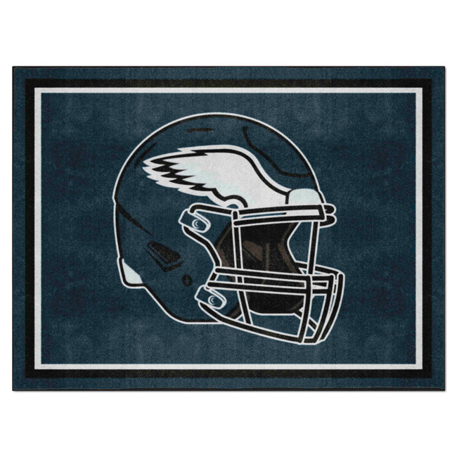Philadelphia Eagles 8ft. x 10 ft. Plush Area Rug Eagles Helmet Logo