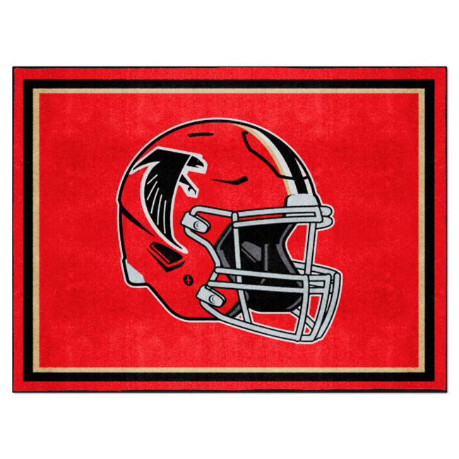 Atlanta Falcons 8ft. x 10 ft. Plush Area Rug Falcons Retro Helmet Logo