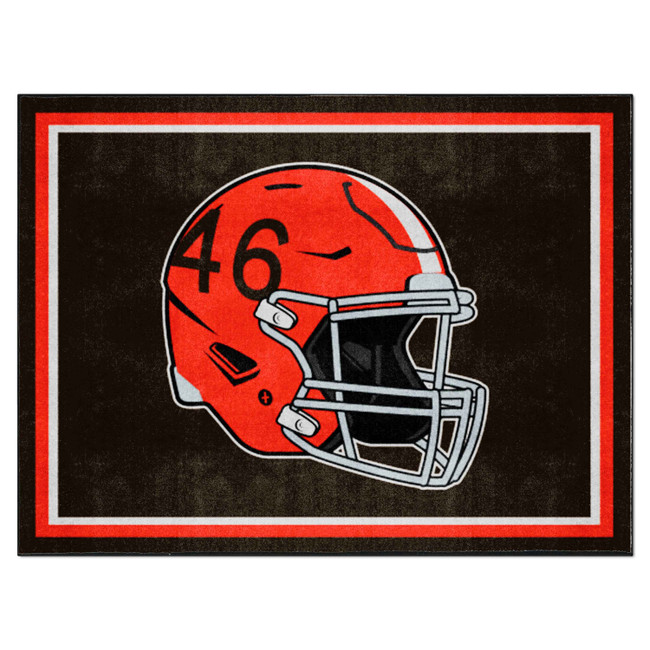 Cleveland Browns 8ft. x 10 ft. Plush Area Rug Browns Retro Helmet Logo