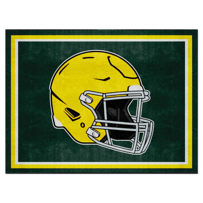 Green Bay Packers 8ft. x 10 ft. Plush Area Rug Packers Retro Helmet Logo