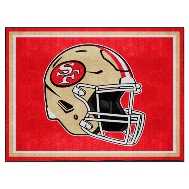 San Francisco 49ers 8ft. x 10 ft. Plush Area Rug 49ers Retro Helmet Logo