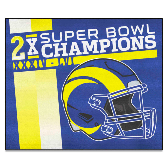 Los Angeles Rams Dynasty Tailgater Mat Rams Helmet Logo 3x Gray