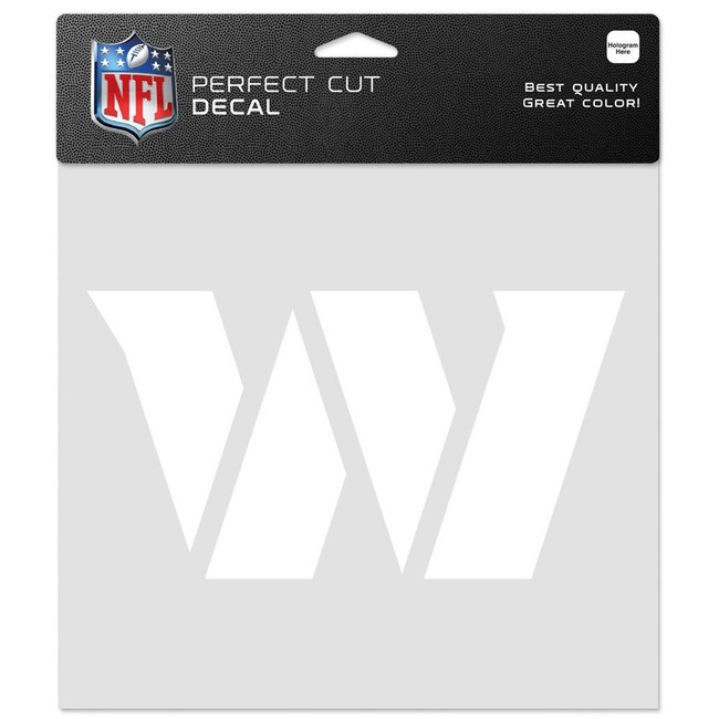 Washington Commanders Decal 8x8 Die Cut White