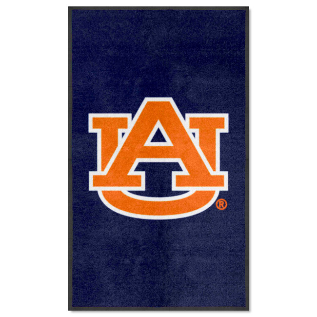 Auburn Tigers 3X5 High-Traffic Mat with Durable Rubber Backing - Portrait Orientation
