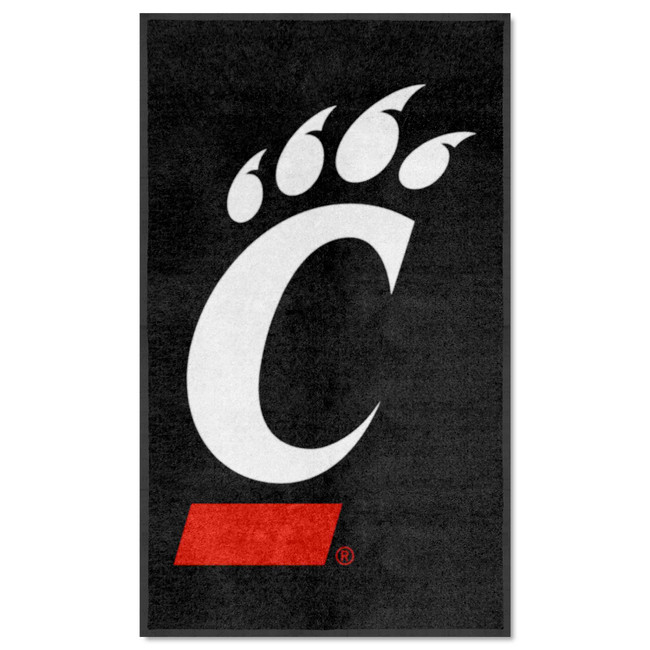 Cincinnati Bearcats 3X5 High-Traffic Mat with Durable Rubber Backing - Portrait Orientation