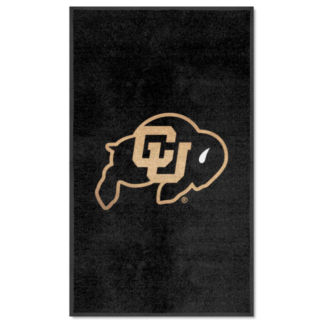 Colorado Buffaloes Buffaloes 3X5 High-Traffic Mat with Durable Rubber Backing - Portrait Orientation