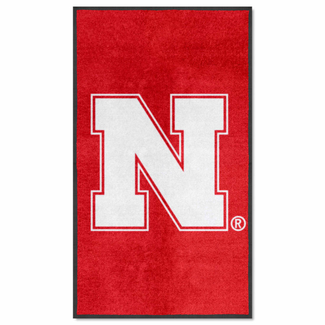 Nebraska Cornhuskers 3X5 High-Traffic Mat with Durable Rubber Backing - Portrait Orientation