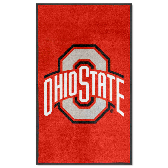 Ohio State Buckeyes 3X5 High-Traffic Mat with Durable Rubber Backing - Portrait Orientation