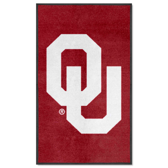 Oklahoma Sooners 3X5 High-Traffic Mat with Durable Rubber Backing - Portrait Orientation