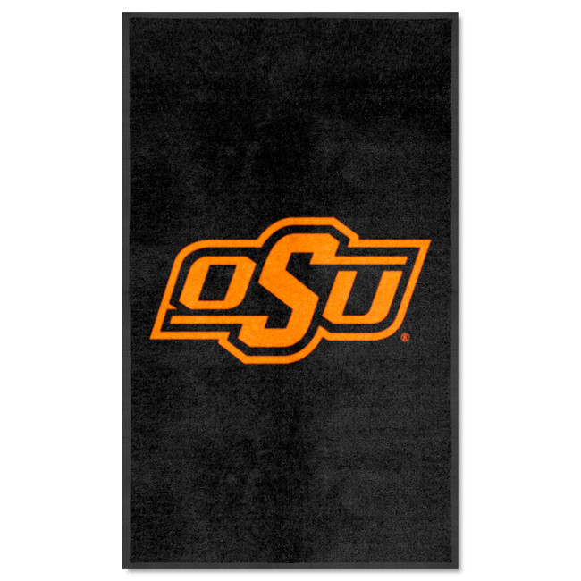 Oklahoma State Cowboys 3X5 High-Traffic Mat with Durable Rubber Backing - Portrait Orientation