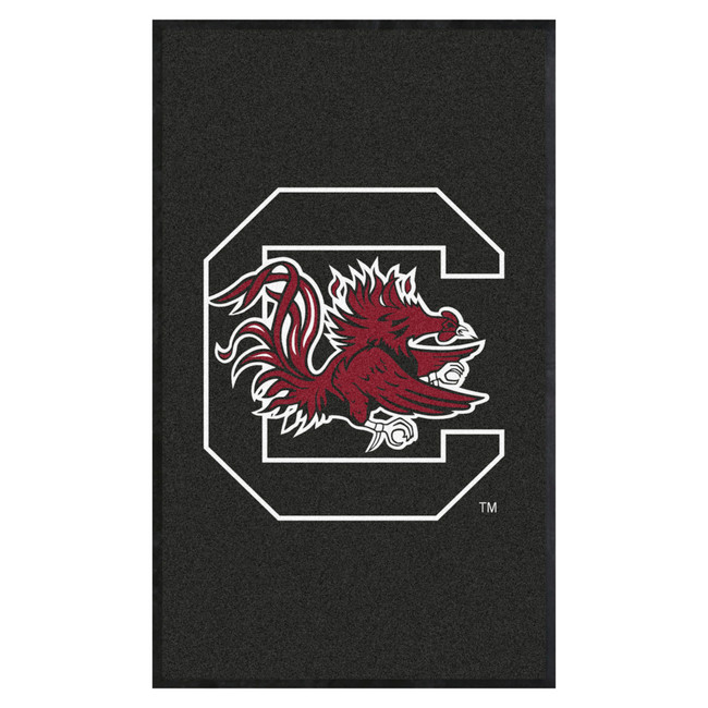 South Carolina Gamecocks 3X5 High-Traffic Mat with Durable Rubber Backing - Portrait Orientation
