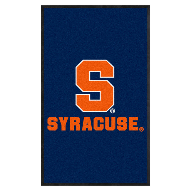 Syracuse Orange 3X5 High-Traffic Mat with Durable Rubber Backing - Portrait Orientation