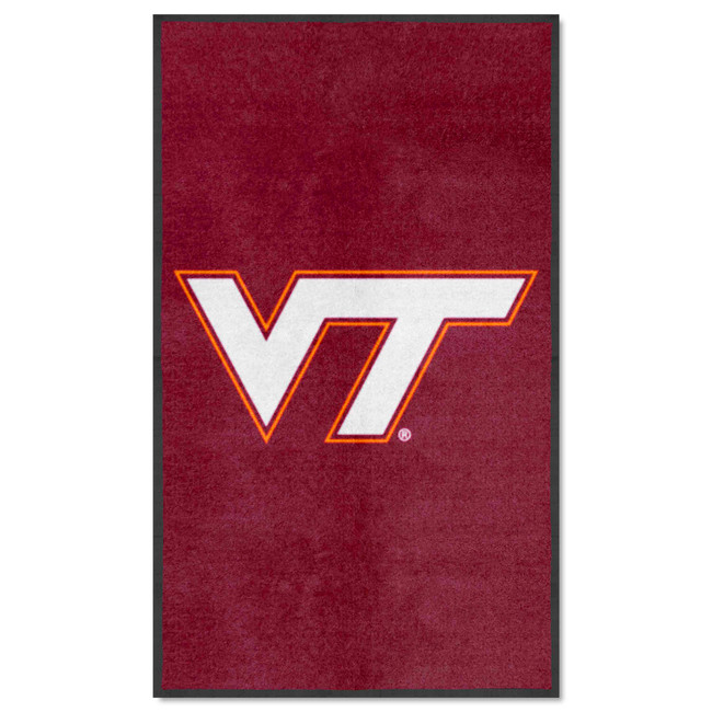 Virginia Tech Hokies 3X5 High-Traffic Mat with Durable Rubber Backing - Portrait Orientation