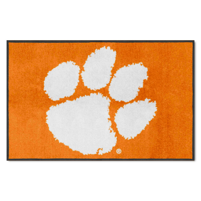 Clemson Tigers 4X6 High-Traffic Mat with Durable Rubber Backing - Landscape Orientation