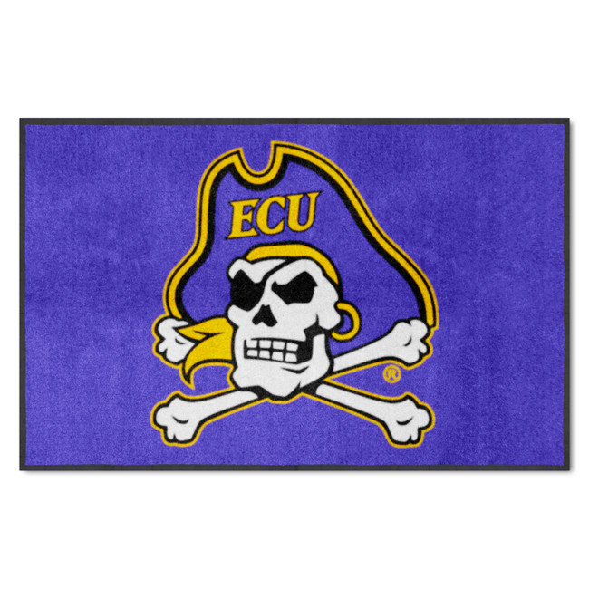 East Carolina Pirates 4X6 High-Traffic Mat with Durable Rubber Backing - Landscape Orientation