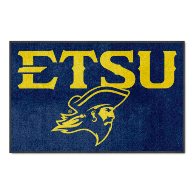 East Tennessee Buccaneers 4X6 High-Traffic Mat with Durable Rubber Backing - Landscape Orientation