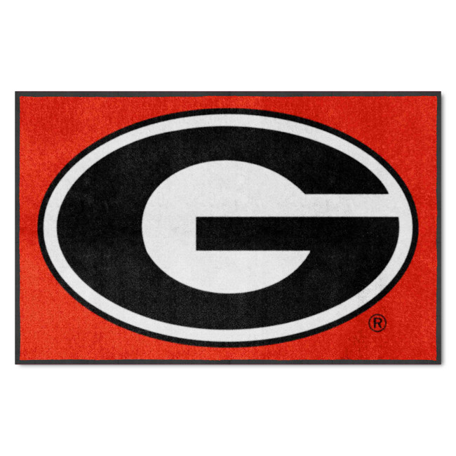 Georgia Bulldogs 4X6 High-Traffic Mat with Durable Rubber Backing - Landscape Orientation