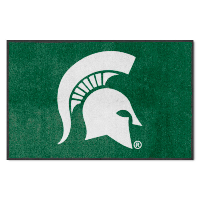 Michigan State Spartans 4X6 High-Traffic Mat with Durable Rubber Backing - Landscape Orientation