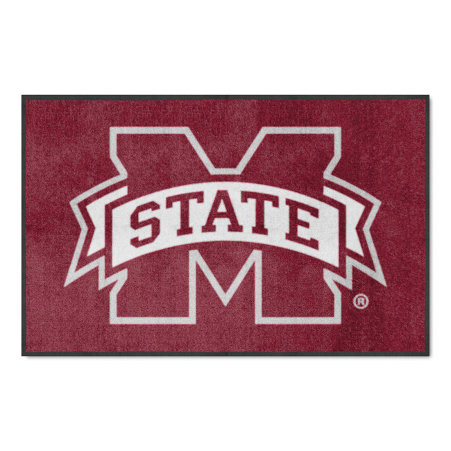 Mississippi State Bulldogs 4X6 High-Traffic Mat with Durable Rubber Backing - Landscape Orientation