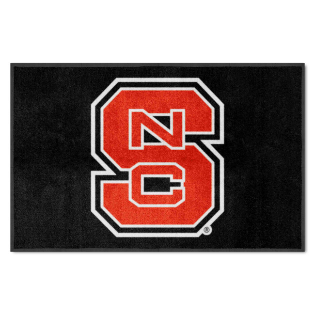 NC State Wolfpack 4X6 High-Traffic Mat with Durable Rubber Backing - Landscape Orientation