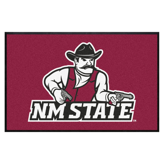 New Mexico State Aggies 4X6 High-Traffic Mat with Durable Rubber Backing - Landscape Orientation