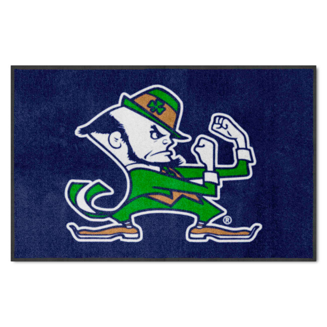 Notre Dame Fighting Irish 4X6 High-Traffic Mat with Durable Rubber Backing - Landscape Orientation