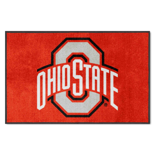 Ohio State Buckeyes 4X6 High-Traffic Mat with Durable Rubber Backing - Landscape Orientation