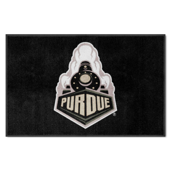 Purdue Boilermakers 4X6 High-Traffic Mat with Durable Rubber Backing - Landscape Orientation