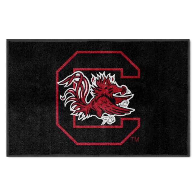 South Carolina Gamecocks 4X6 High-Traffic Mat with Durable Rubber Backing - Landscape Orientation