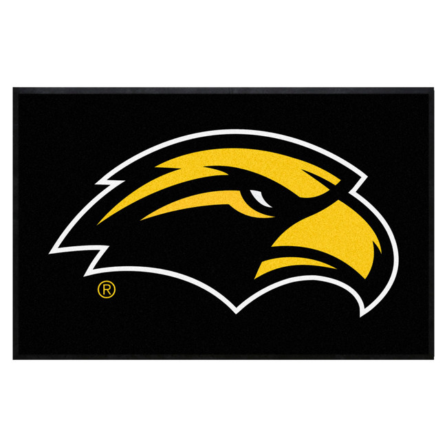 Southern Miss Golden Eagles 4X6 High-Traffic Mat with Durable Rubber Backing - Landscape Orientation