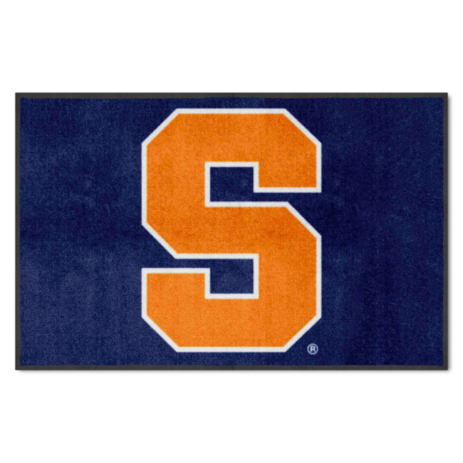 Syracuse Orange 4X6 High-Traffic Mat with Durable Rubber Backing - Landscape Orientation