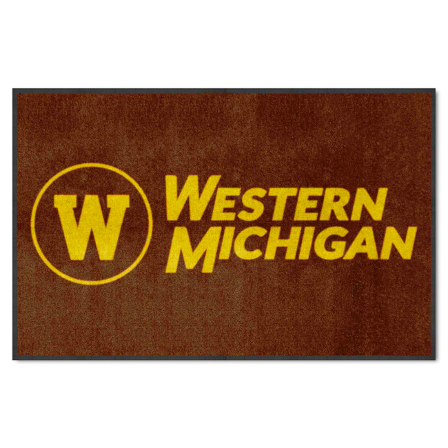 Western Michigan Broncos 4X6 High-Traffic Mat with Durable Rubber Backing - Landscape Orientation