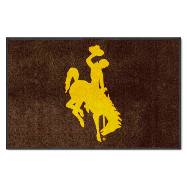 Wyoming Cowboys 4X6 High-Traffic Mat with Durable Rubber Backing - Landscape Orientation