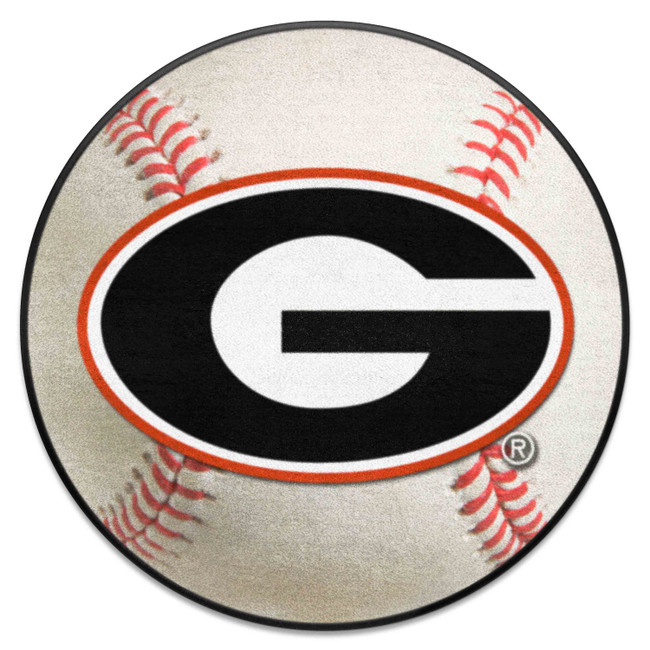 Georgia Bulldogs Baseball Rug - 27in. Diameter A
