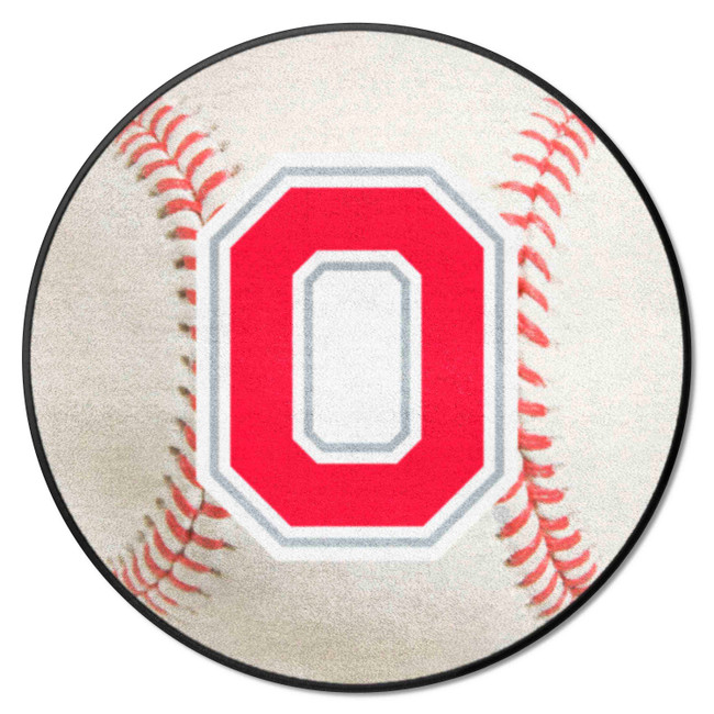 Ohio State Buckeyes Baseball Rug - 27in. Diameter B