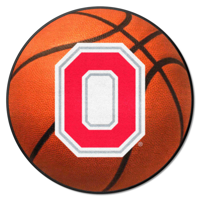 Ohio State Buckeyes Basketball Rug - 27in. Diameter B