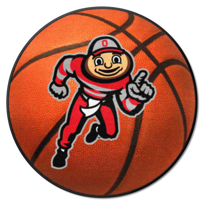 Ohio State Buckeyes Basketball Rug - 27in. Diameter C