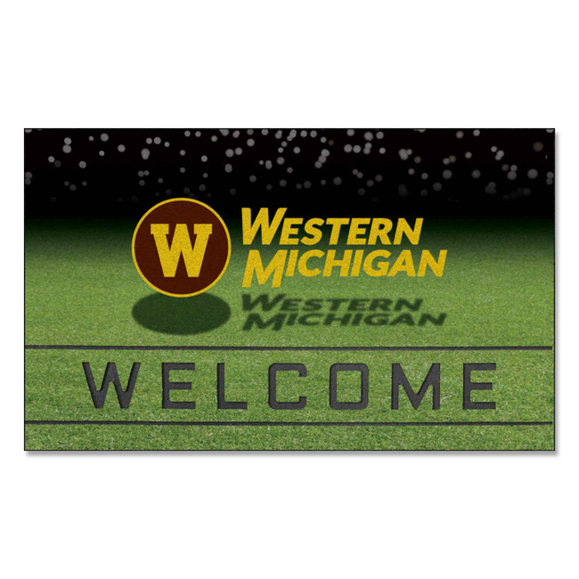 Western Michigan Broncos Crumb Rubber Door Mat - 18in. x 30in. W with Wordmark Primary Logo