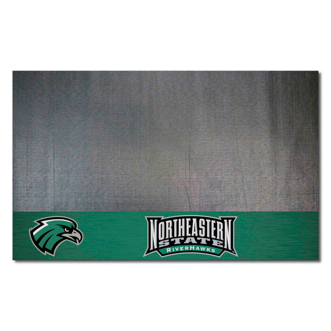 Northeastern State Riverhawks Vinyl Grill Mat - 26in. x 42in.