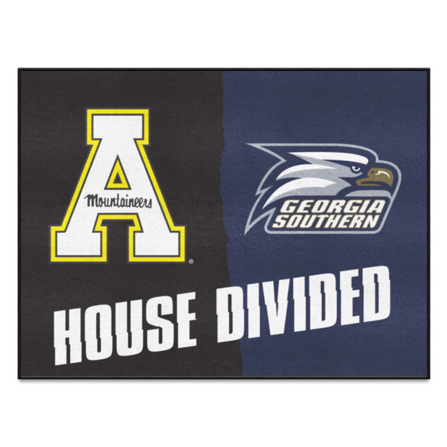 Appalachian State Mountaineers  / Georgia Southern House Divided Rug - 34 in. x 42.5 in.