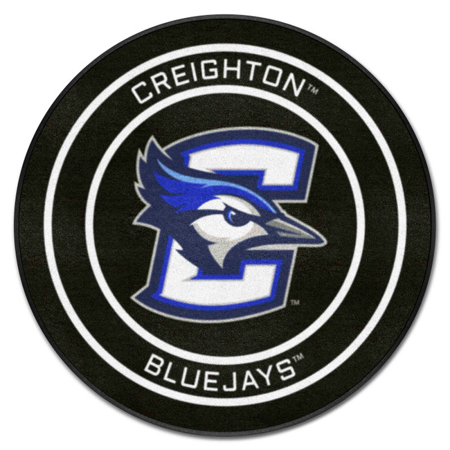 Creighton Hockey Puck Rug - 27in. Diameter