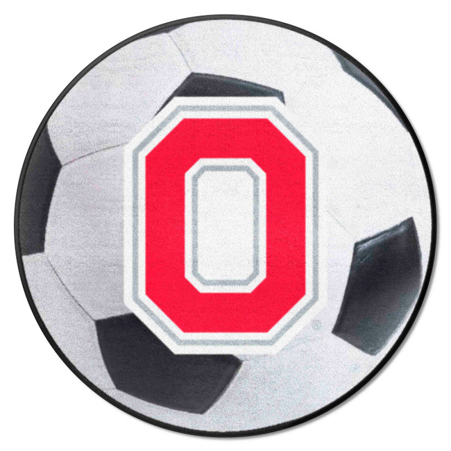 Ohio State Buckeyes Soccer Ball Rug - 27in. Diameter