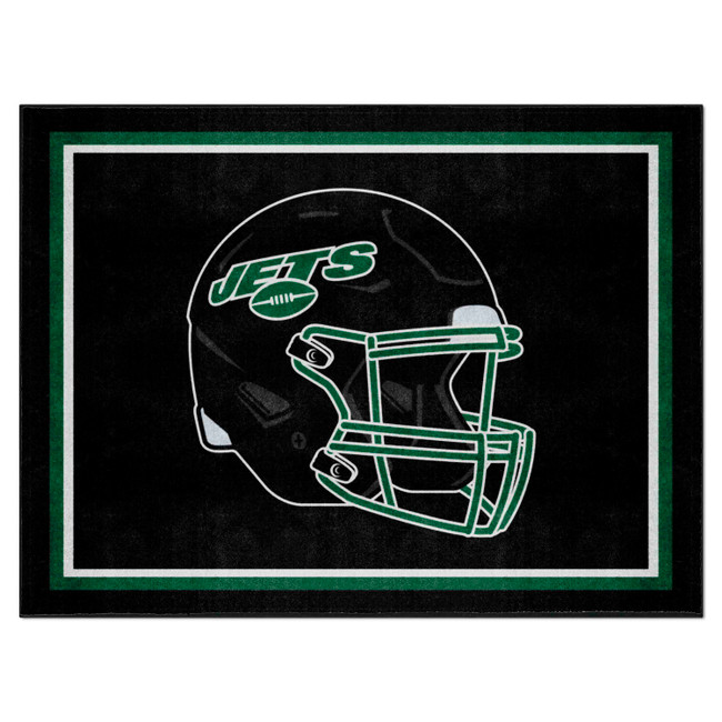 New York Jets 8ft. x 10 ft. Plush Area Rug Jets Alternate Helmet Logo