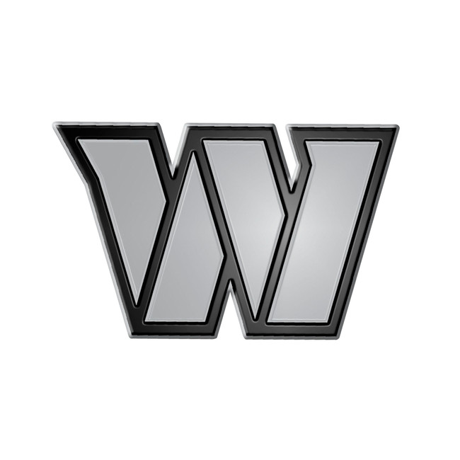 Washington Commanders Molded Chrome Plastic Emblem W Primary Logo